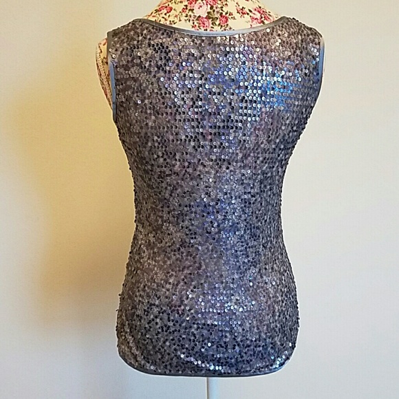 Chico's sequin tank size 0 color gray - Picture 3 of 4